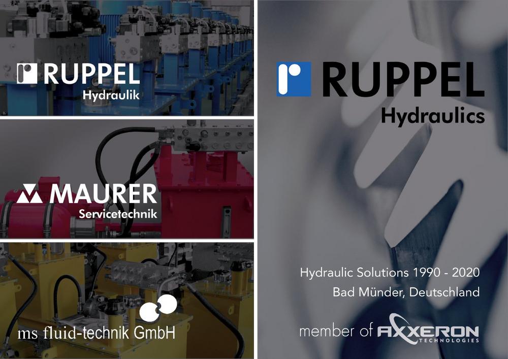 Ruppel Hydraulik wird zu Ruppel Hydraulics  member of AXXERON Technologies