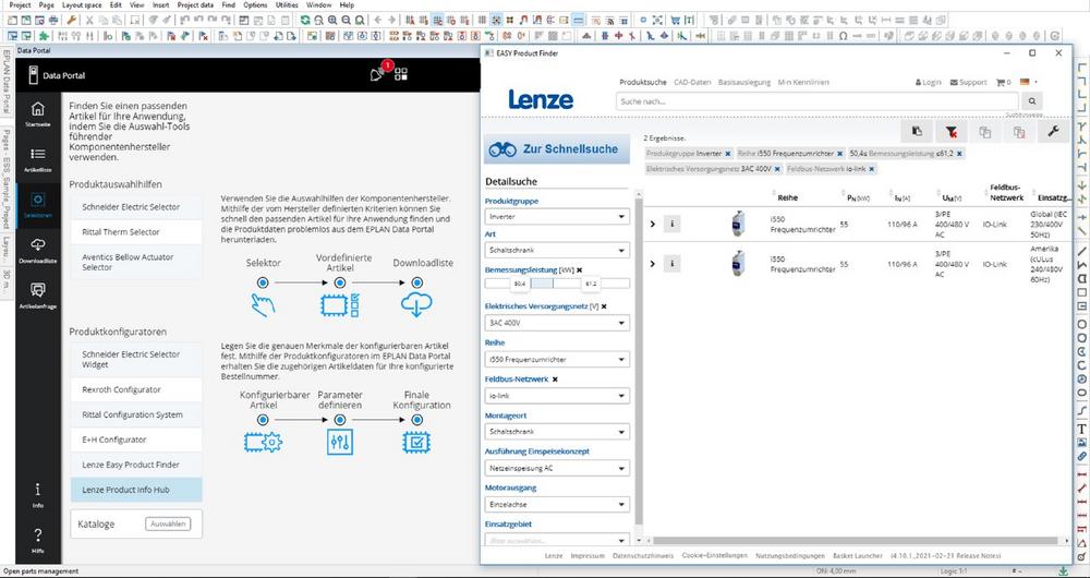 Eplan Data Portal mit neuem User-Interface