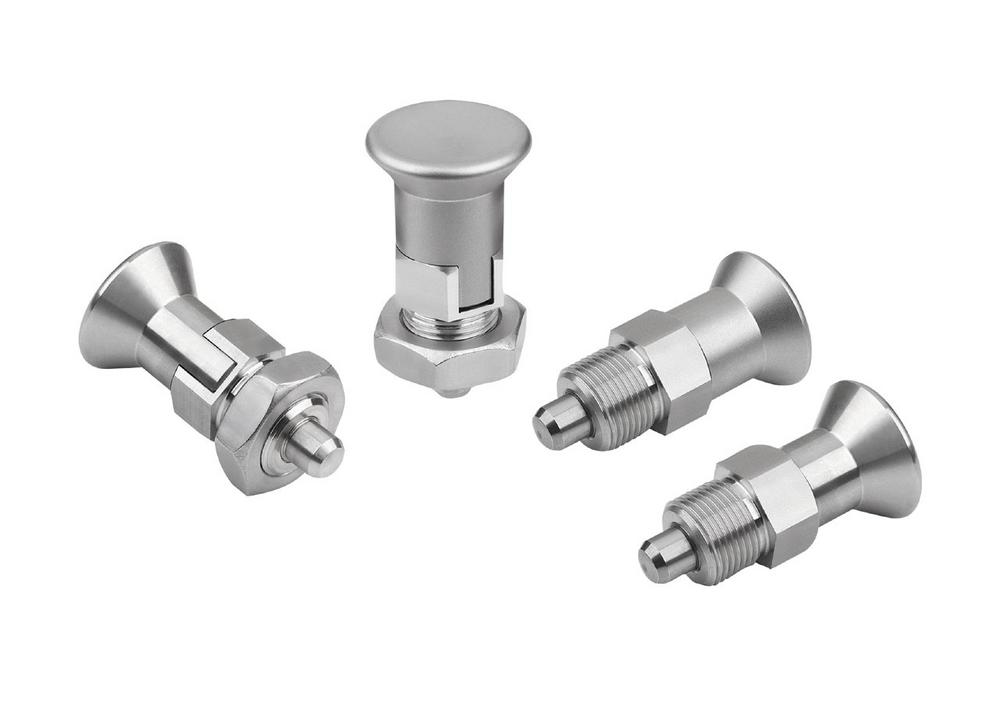 Neue Arretierbolzen (K2194) aus Edelstahl A1 und A4 von KIPP