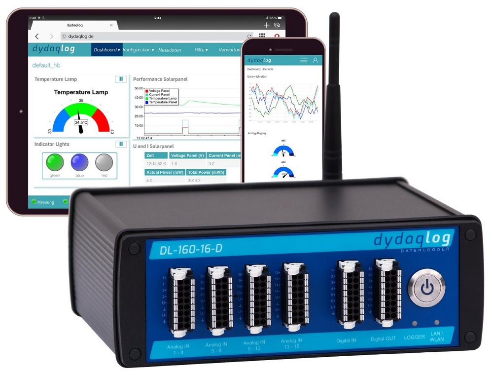dydaqlog Datenlogger wird um Modbus-Funktionen und automatischer Reporterstellung erweitert