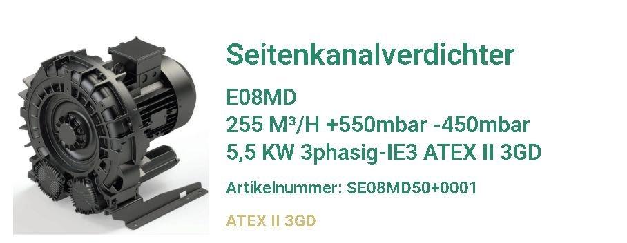 Zuverlässige Gasförderung in Biogasanlagen – ATEX-zertifizierter Seitenkanalverdichter E08MD