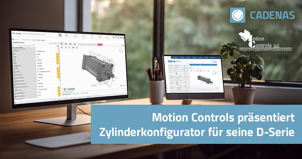 Motion Controls führt mit CADENAS den Zylinderkonfigurator der D-Serie ein