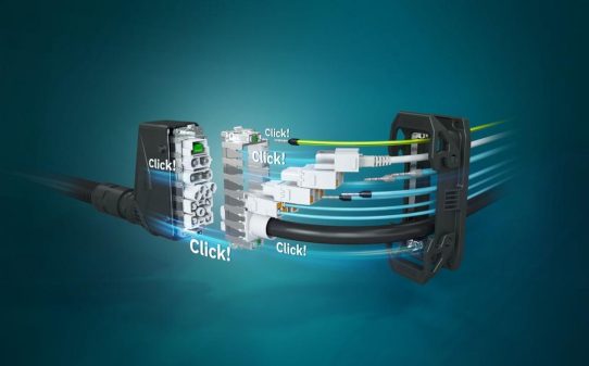 Click-in-Modulträgerrahmen für schwere Steckverbinder