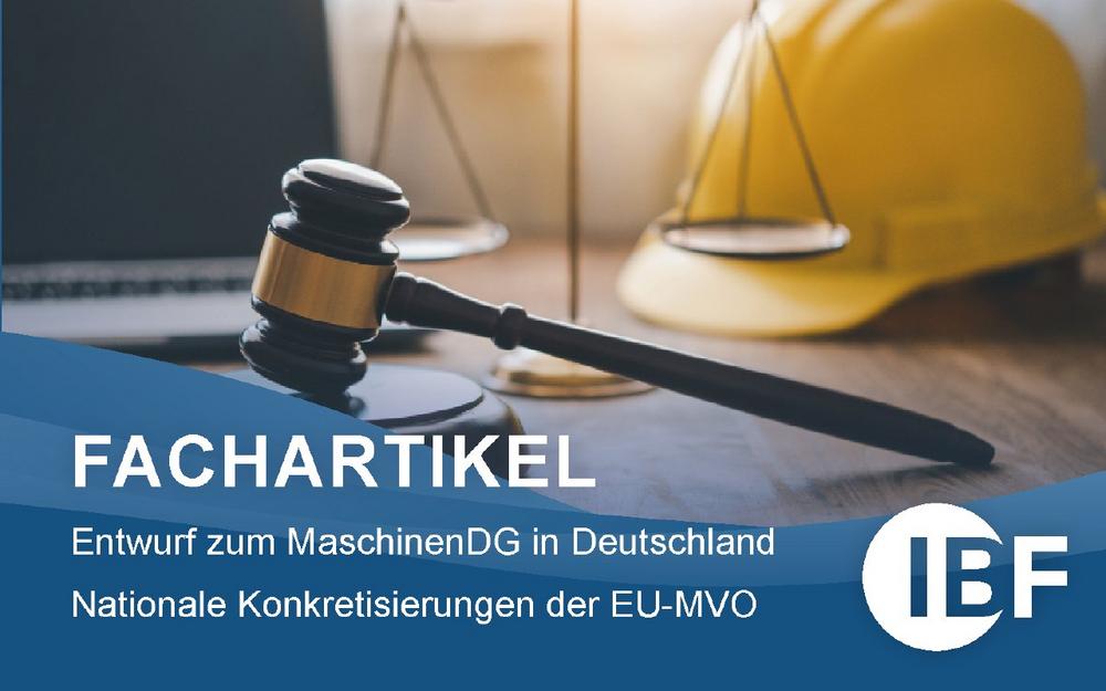 Entwurf zum MaschinenDG in Deutschland