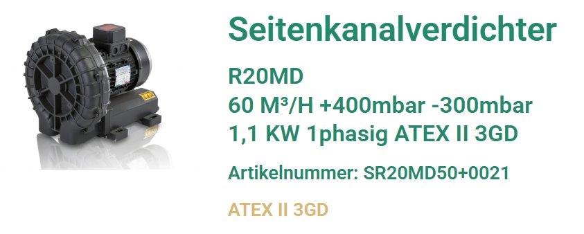 Effiziente Gasförderung für Biogasfackeln – Seitenkanalverdichter R20MD