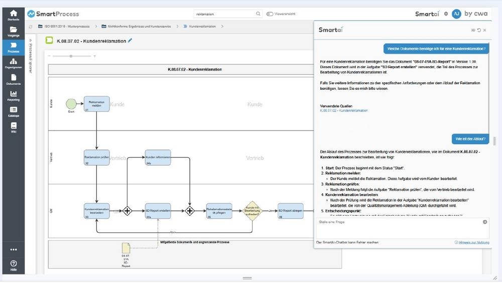SmartProcess jetzt mit KI-Support, Wissensfragen und internationaler Übersetzungsfunktion verfügbar