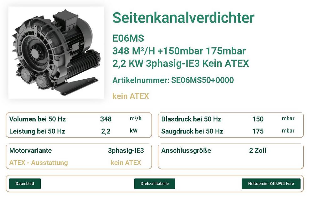 Kunststoffgranulat-Trocknungssystem mit Seitenkanalverdichtern der SKVTechnik e06MS