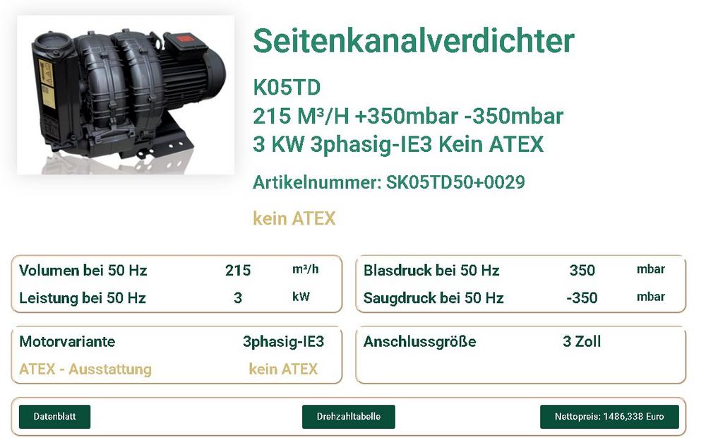 Effiziente zentrale Vakuumerzeugung mit dem Seitenkanalverdichter K05TD