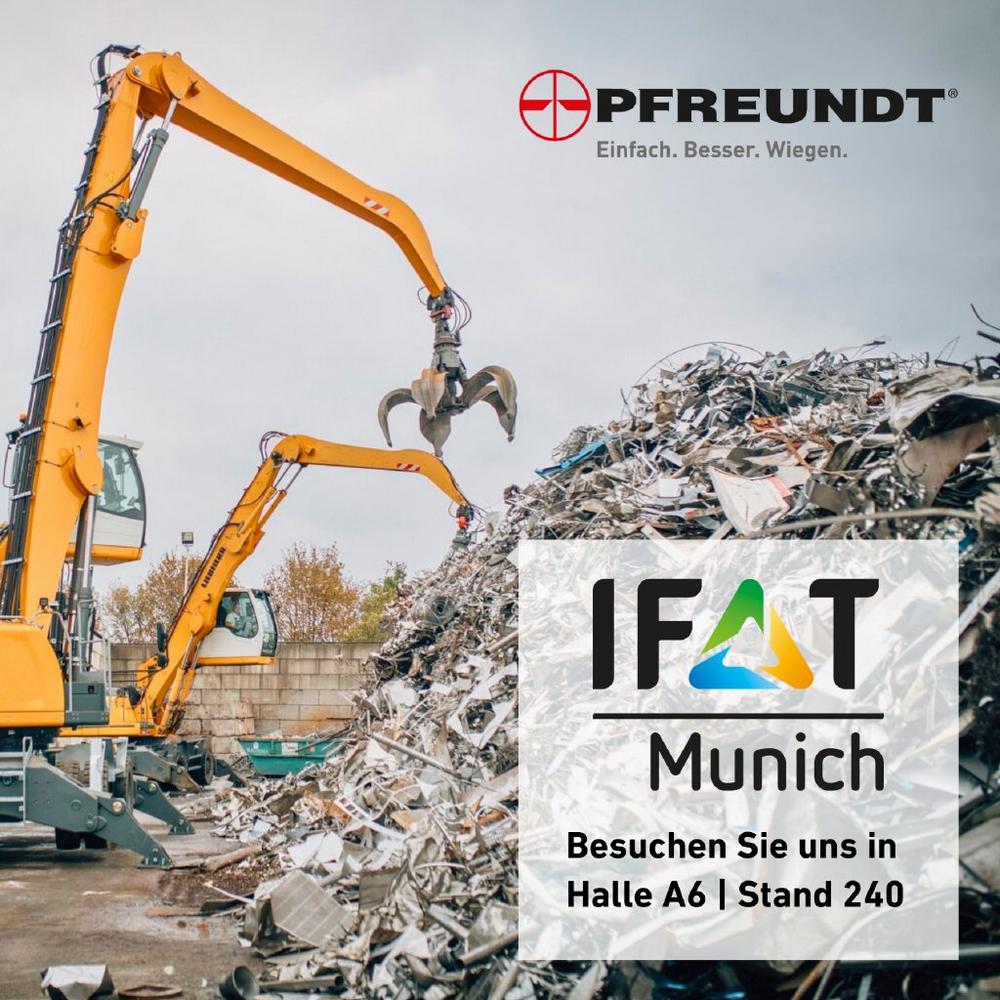 Präzise Wiegedaten und digitale Prozesse: PFREUNDT präsentiert Neuheiten für die Branche auf der IFAT 2026
