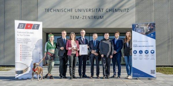 B+T ehrt TU Chemnitz mit Innovation Award 2025