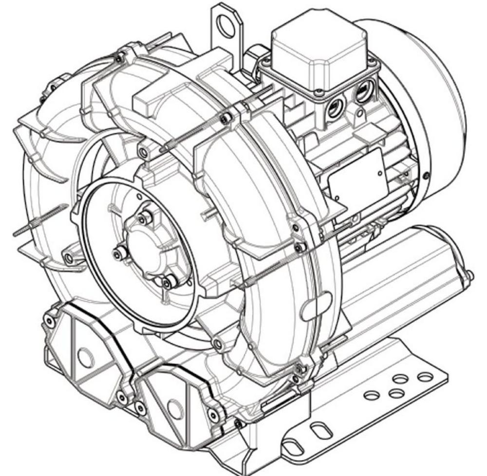 Seitenkanalverdichter e6MSMOR 2,2 kW IE3WR ATEX – sichere Belüftung und Prozessgasführung in explosionsgefährdeten Bereichen