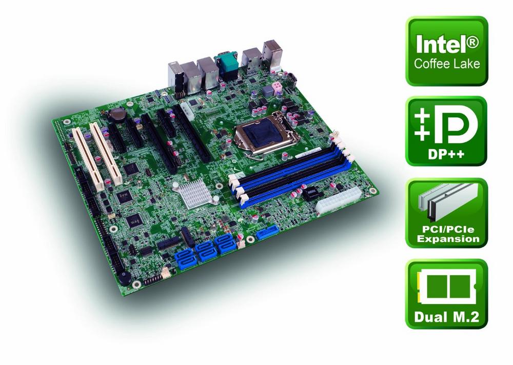 Industrielles Coffee Lake ATX Mainboard mit Dual Thunderbolt