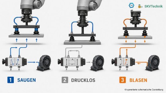 Stromumkehrventile beschleunigen Pick-and-Place-Prozesse mit Vakuum