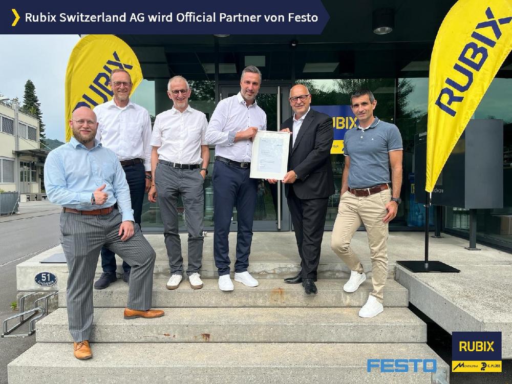 Rubix Switzerland wird offizieller Partner vom Automatisierungsexperten Festo