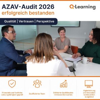 AZAV-Audit ohne Abweichungen: CERTQUA bestätigt Trägerzulassung von Q-Learning für LEAN- und SIX-SIGMA-Weiterbildung