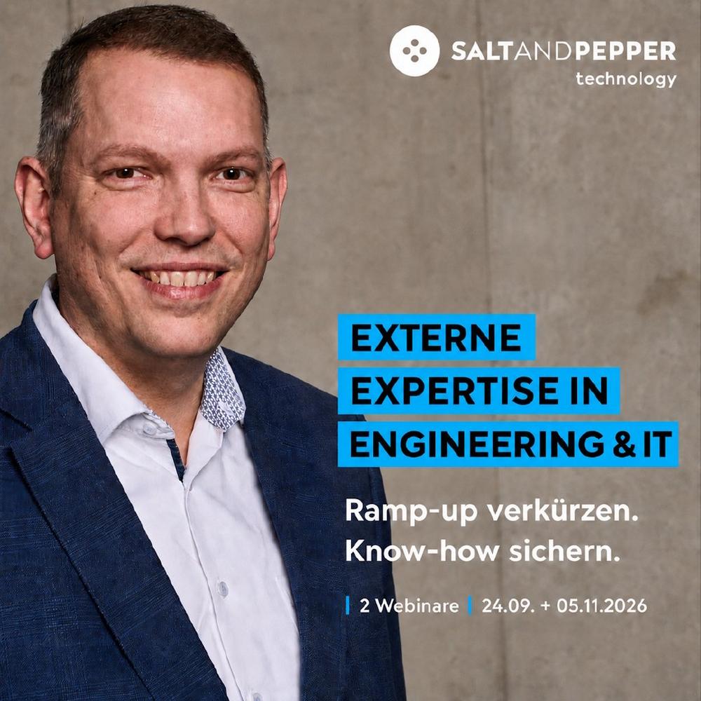 SALT AND PEPPER lädt zu Lunch & Learn-Reihe für Engineering und IT ein